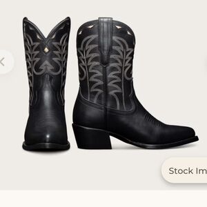 Tecovas Jolene Black Leather Cowgirl Boots